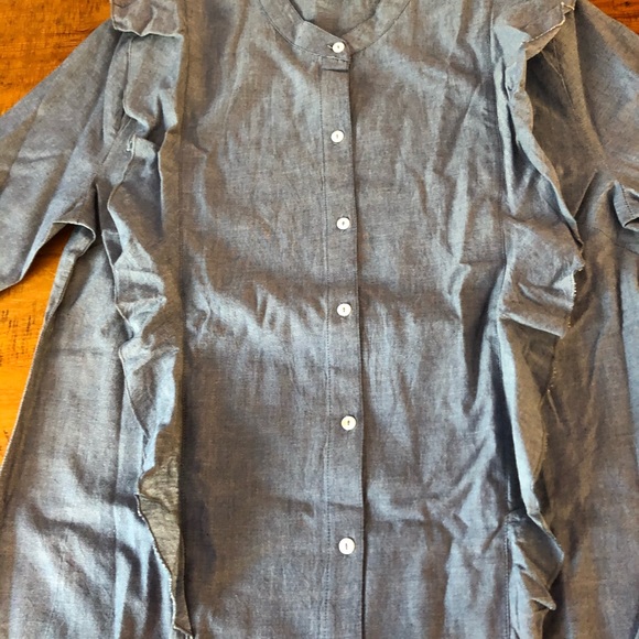 Button Down Ruffle Top - Picture 4 of 4